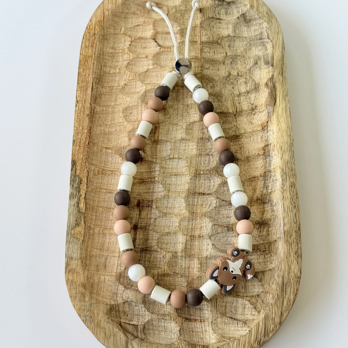 Collier_anti_tique_naturel_pour_chien_en_perle_de_ceramique_EM renard_mignon