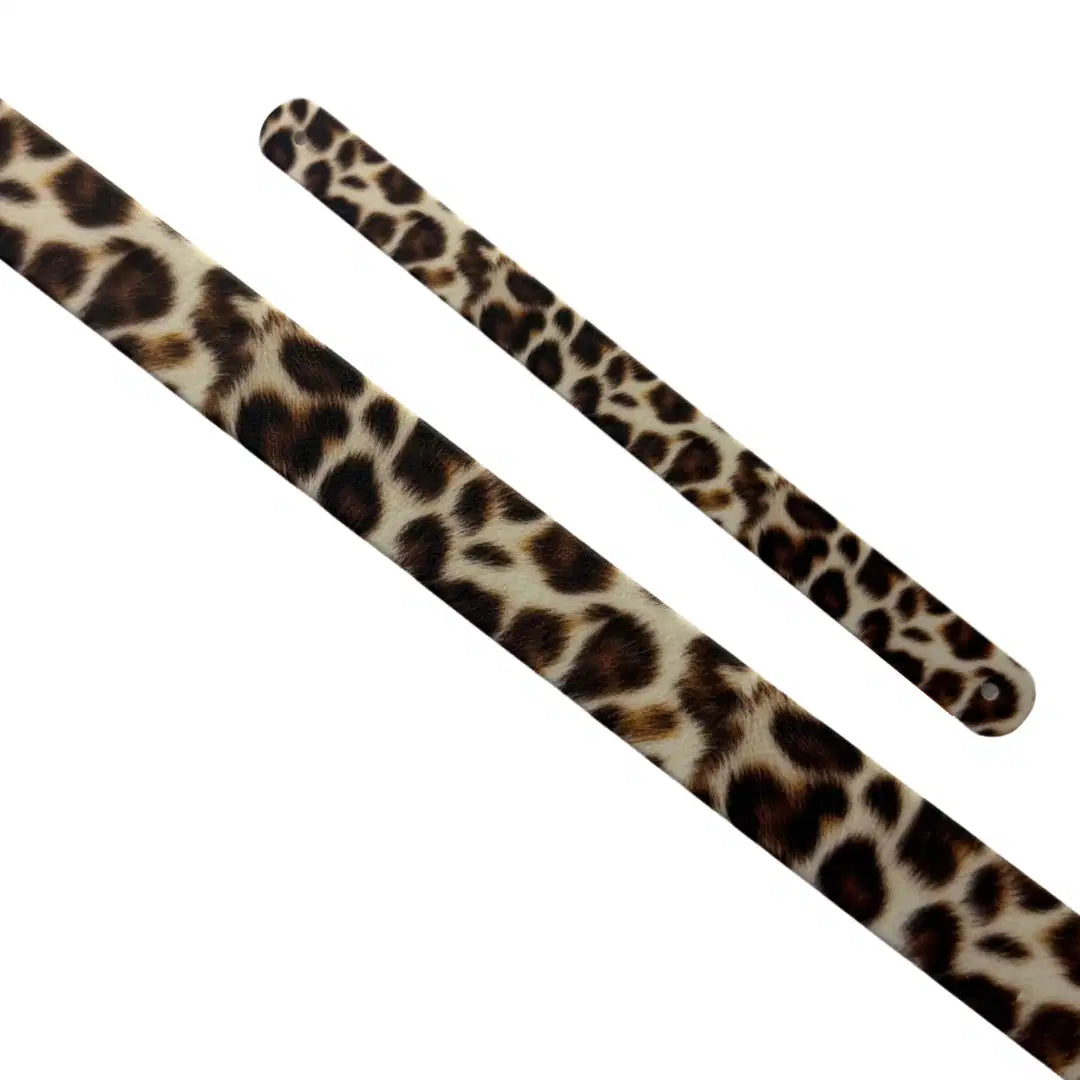 Bande décorative interchangeable en Biothane imprimé taches de léopard pour collier de chien.