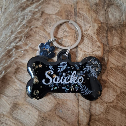 médaille pour chien détail noir mystherieuse 