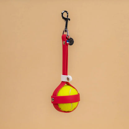 porte balle pour chien matière étanche,che en sangle ensuite couleur rouge magenta 