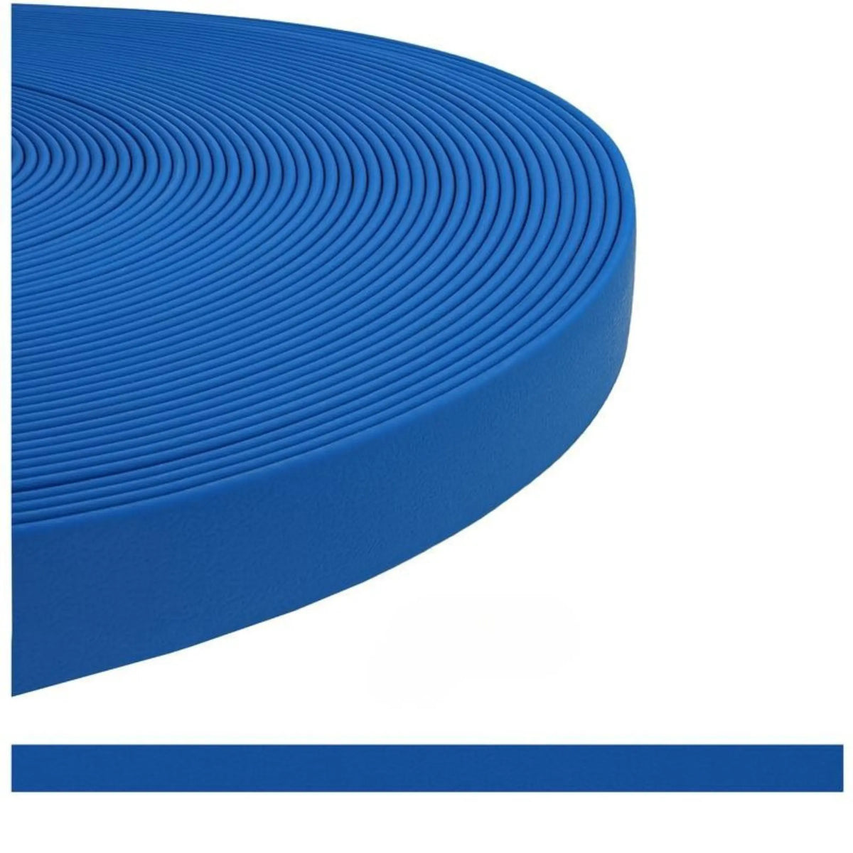 sangle enduite TPU pour chien bleu - alternative au BioThane