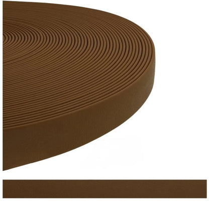 sangle enduite TPU pour chien brun - alternative au BioThane