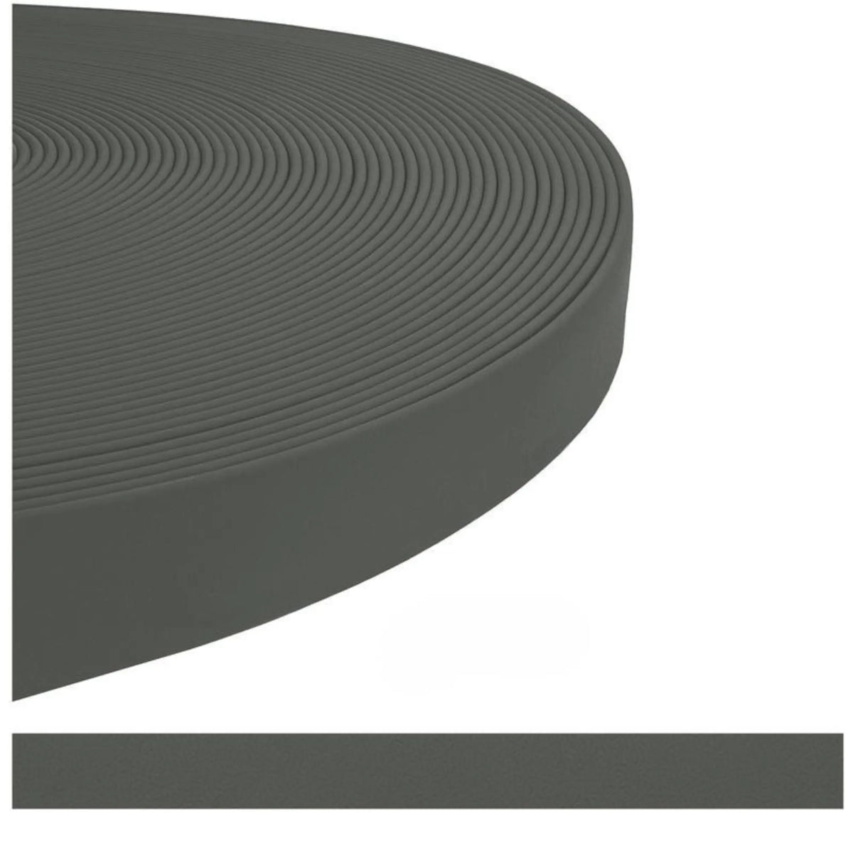 sangle enduite TPU pour chien gris - alternative au BioThane