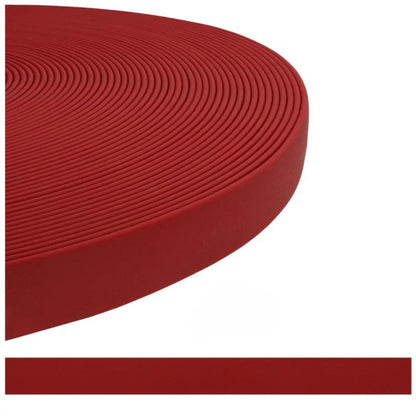 sangle enduite TPU pour chien rouge lie de vin - alternative au BioThane