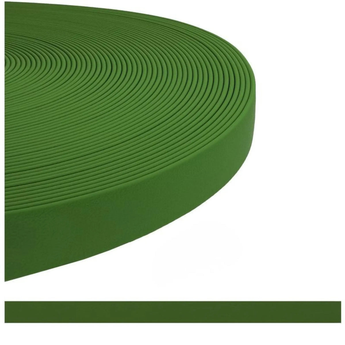 sangle_enduite_TPU_pour_chien_vert_olive_-_alternative_au_BioThane